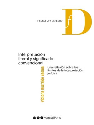 cover image of Interpretación literal y significado convencional